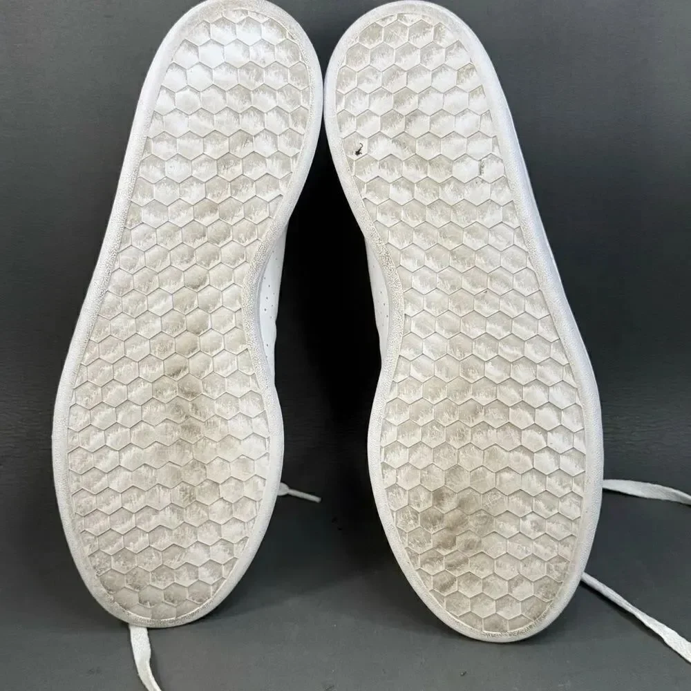 adidas Cloudfoam Advantage Clean White Green sneaker shoes men’s size 11.5